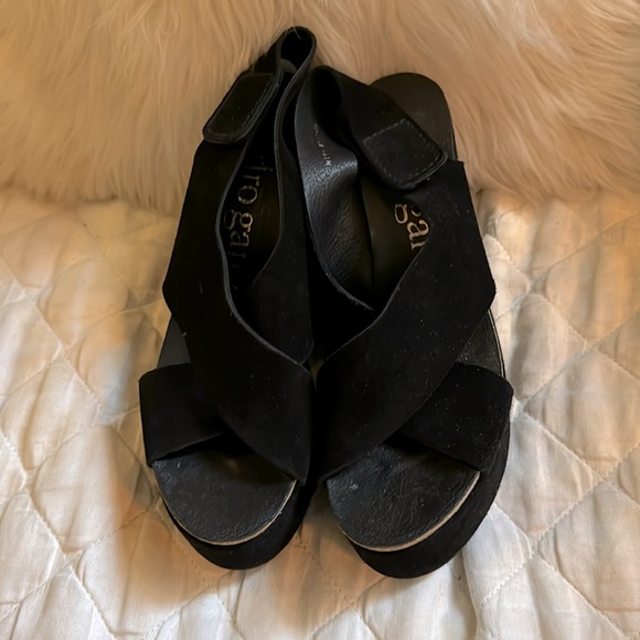 Pedro Garcia Shoes - Pedro Garcia Black Suede Wedge Heels